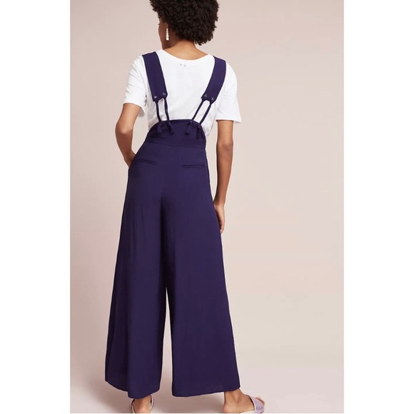 Anthropologie Maeve Souxanne Wide Leg Apron Jumpsuit Overalls - Picture 5 of 15